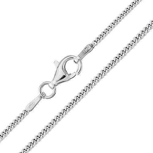 The Chain Company - Sterling Silver 16 18 20 24 28 30 Inch 1.5mm Thick Italian Curb Chain Necklace