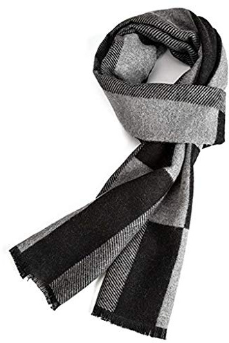 EONPOW Warm Winter Scarf Men, Mens Autumn Plaid Scarves