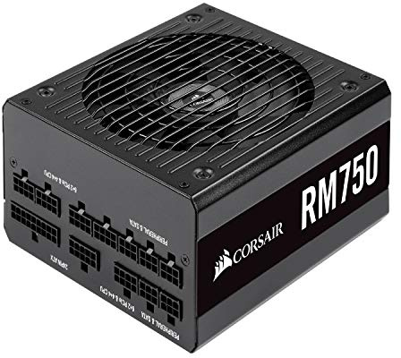 Corsair Serie RM, RM750, 750 W, Certificado 80+ Gold, Fuente de alimentación Totalmente Modular, Microsoft Modern Standby