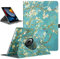 TiMOVO Case for New iPad 9th Generation 2021/8th Gen 2020/7th Gen 2019, 360 Degree Rotating Stand Protective Cover, Smart Swivel Case with Auto Sleep/Wake Fit iPad 10.2-inch - Almond Blossom
