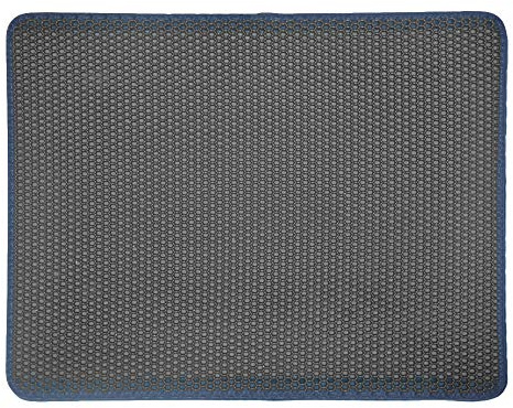 YOUCAI Katzenklo Matte, Katzenstreu Matte wasserdichte Doppelte Schichte Entwurf Bienenwabe Matte,Grau,40x50cm