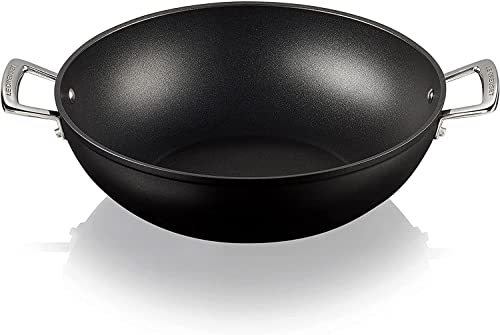 Le Creuset Aluminium-Antihaft Wok, Ø 32 cm, Aluminium-Antihaft, 51105320010502, Schwarz