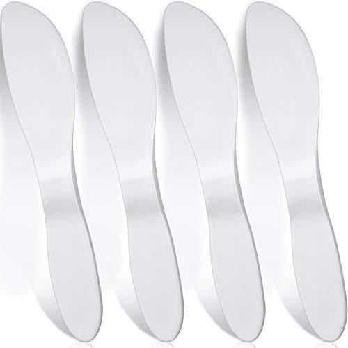 Patelai 4 Pcs Reusable Plastic Butter Spreader Knives, Multi Purpose Spreader Knife, Strong and Durable, Ideal for Butter, Jelly, Cream Cheese, Handy Kitchen Tool, White, 7.28 Inch