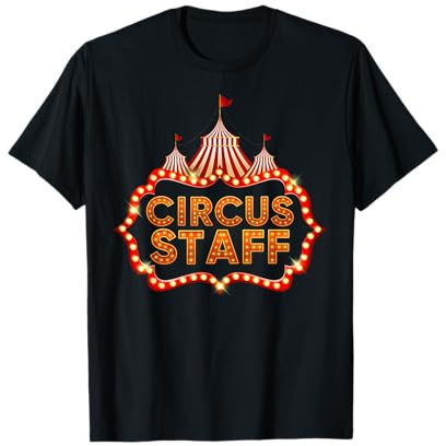 Circus Staff Disfraz Carnaval Personal de Circo Hombre Mujer Camiseta