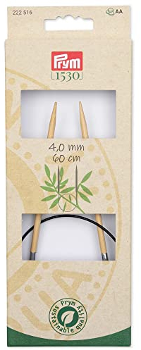 Prym 222516 Rundstricknadel Prym 1530, Bambus, 60cm, 4,0mm, Holzfarben