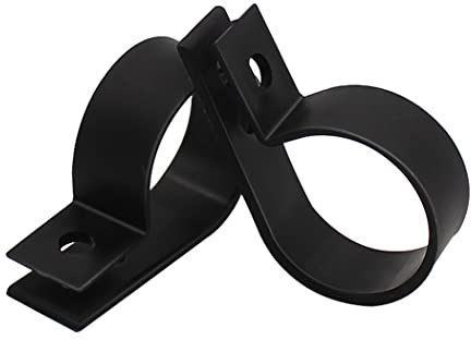 Nylon R-Type Kabelklemmen, Organizer Cord P Clips, Kunststoff Drahtclips für Drahtmanagement Fit Kabel Durchmesser 21-25 mm R25 schwarz (25mm)