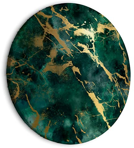 murando - Leinwandbild Steinwand Abstrakt grün, 40x40 cm, 1-teilig, modern | Hochwertige Leinwand, sofort aufhängbar, ideal fürs Wohn- oder Schlafzimmer, wasserfest und lichtecht, langlebig, stilvoll