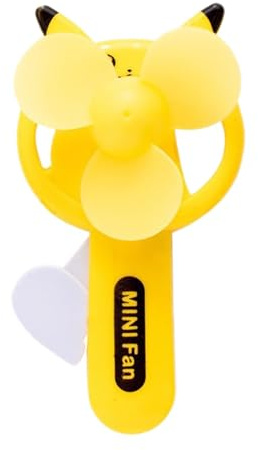 Xijobido Handheld Cartoon Fan - Manual Press Portable Personal Cooling for Kids, Boys and Girls - Small Hand Press Toy