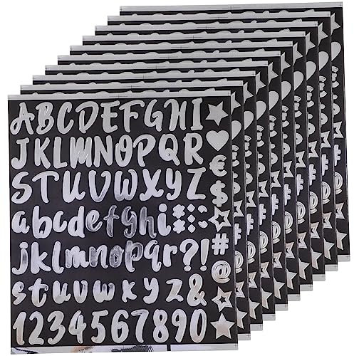 SEWOART 10blätter Reflektierende Buchstaben Und Zahlenaufkleber Für Briefkästen Teiliges Selbstklebendes Für Fenster Und Glatte Oberflächen Leicht Zu Entfernen Ohne Rückstände