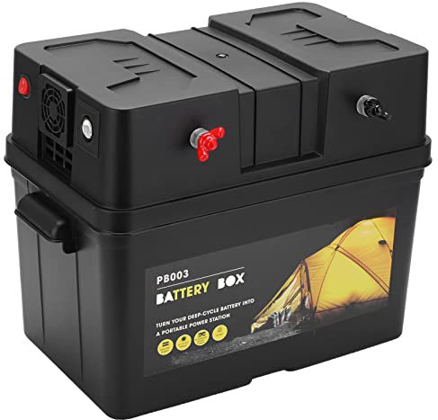 12-V-Trolling-Motor-Tery-Power-Center für Wohnmobile, Yachten, Boote, Multifunktionales Marinezubehör mit Auto-Motor-Tery-Box, Outdoor-Wohnmobil-Tery-Box und Bootszubehör