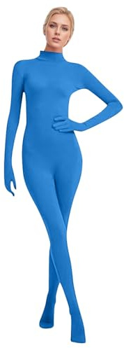 Generic Women's Well-Fit Unitard Spandex One Piece Full Body Costume Suit Adult Fancy Dress Body Suit Adults Boys' Men's Full Body Open Face Spandex Unitard Soft