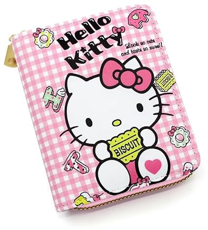 Hemasa Hello Kitty plånbok för kvinnor/små korta plånböcker myntbörs med dragkedja för flickor/studenter, Färg 3, 13cm, Myntväska