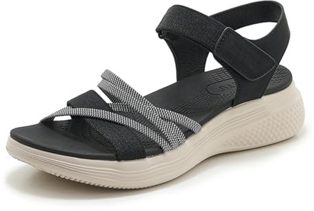 Meik Mangni Sandali Donna Estive Nero 39 EU