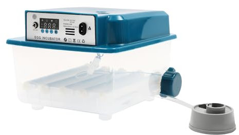Vollautomatisch Brutmaschine 16 Eier, Digital Brutmaschine,Brutkasten,Mit Temperaturkontrolle|Led Beleuchtung,360° Drehendes,Automatische Wasserzufuhr,für Hühnerenten,Vögel,Gänse