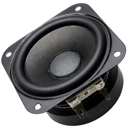 KAHDGSS 1Pc 70x70mm 2.75Inch 4Ohm 15W Bass Woofer 70mm Subwoofer per gli appassionati del suono Nero