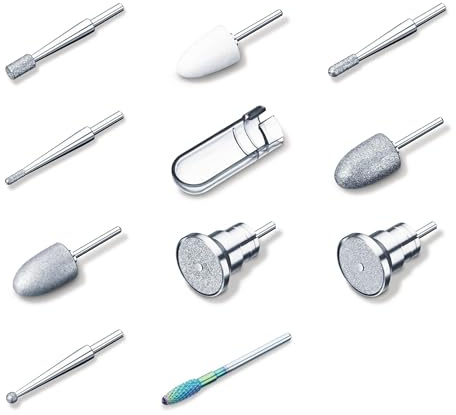 Beurer MP 100/ MP 200 återköpsset för MP 100 och MP 200 manikyrapparater, 10 nagelfrässtillsatser av safir, keramik och filt, 30 engångstillsatser av sandpapper, med skyddskåpa för nageldamm