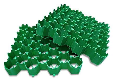Grilles de stationnement Robustes for Gazon, sols en Gravier, Dalles de Pavage en Plastique, grilles d'allée, for renforcer Les chemins(5cm-4 Pieces)
