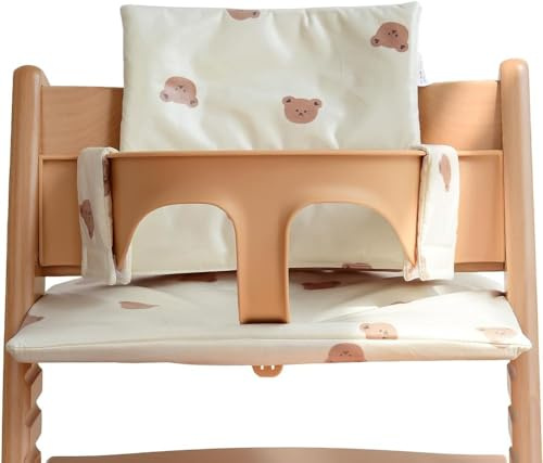 Grillix Hochstuhl Sitzkissen, Verdickung Weiches Kinderhochstuhl Sitzkissen, Rutschfest Hochstuhl Kissen Universal für Stokke Tripp Trapp, Maschinenwaschbar, Einfache Befestigung