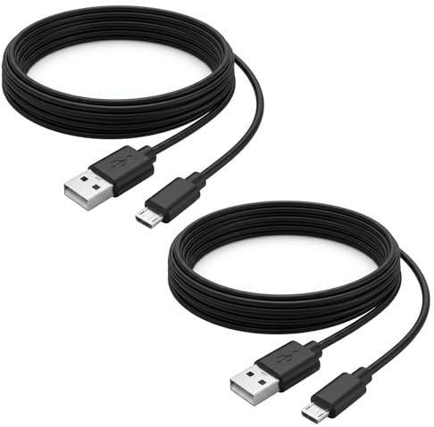 Usb Charger Cable Compatible with PS4 Controller charger,Nylon Braided Long Micro USB Charging Cable Compatible with Sony Playstation 4, PS4 Slim/Pro, Xbox One/One S/X Controller Durable Power Lead