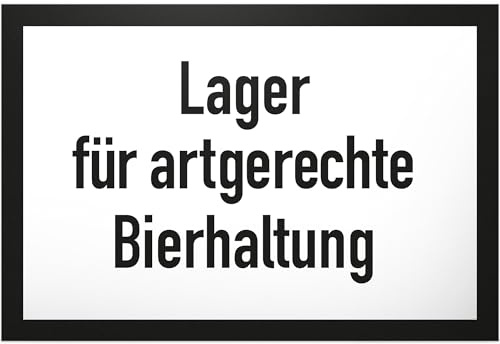 DankeDir! Lager artgerechte Bierhaltung DIN Style Schild mit Spruch Kühlschrank Lustige Geschenkidee Geburtstagsgeschenk bester Freund Kumpel Kleines Geschenk Männer Party Deko