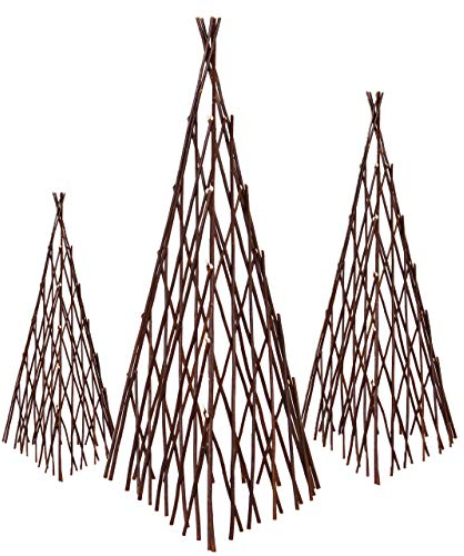 UNUS Rankgerüst Rankturm als Rankhilfe für Kletterpflanzen, Rosen, Efeu und Clematis 3er Set