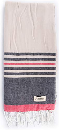 Bersuse 100% Algodón - Nova Toalla Turca - Beige Negro