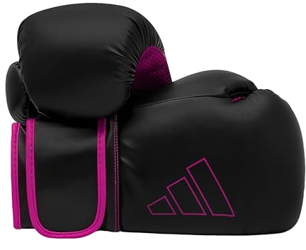 adidas boxningshandskar Hybrid 80 – lämpliga för boxning, kickboxning, MMA, fitness och träning – för barn, män eller kvinnor – svart/rosa – 25 ml
