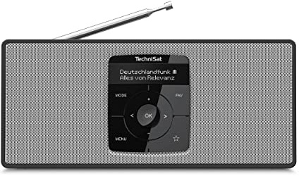 TechniSat DIGITRADIO 2 S - Tragbares DAB Stereo-Radio mit Akku | DAB+, UKW, Bluetooth Audiostreaming, OLED Display, Kopfhöreranschluss, Stereo, 2 Watt RMS, Schwarz/Weiß