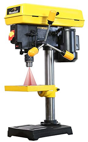 Woodskil 8 Inch Drill Press, 2.3 Amp Variable Speed Bench Drill Press, 5-Speed Bench Top Drilling Machine