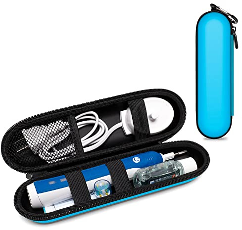 seplouis Elektrisk tandborste resefodral för Oral-B Pro och de flesta andra elektriska tandborstar av märket, blå, 22.5 cm x 6 cm x 5.8 cm, Kosmetisk väska