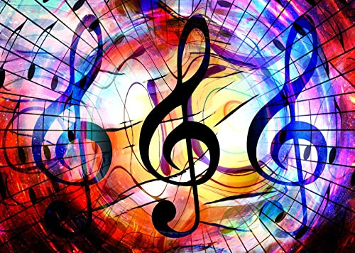 BELECO 2.1x1.5m Stoff Musiknotation Hintergrund Musiknoten Symbol Traum Konzert Tanz Party Hintergrund Musikthema Party Deko Banner Fotobox YouTube Studio Hintergründe Tapete