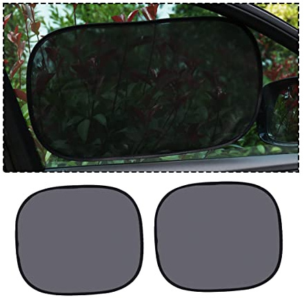 CGEAMDY 2 Pièces Pare Soleil Voiture Bébé, Filet De Protection Solaire Auto-Adhésif pour Voiture, Protection UV pour Enfants et Animaux Domestiques, 44 * 36cm Compatible avec la Plupart des Auto