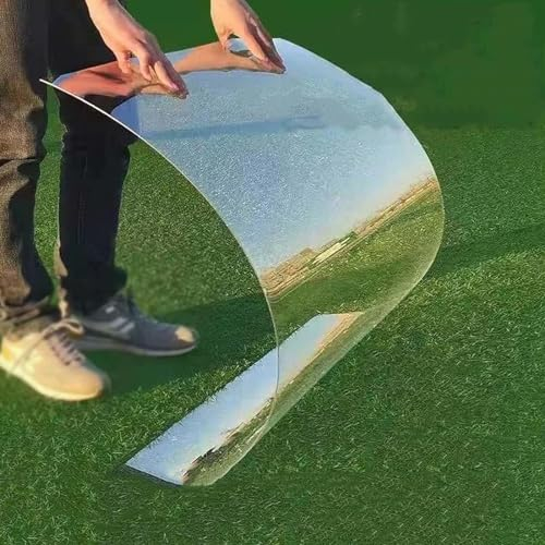 Pxzybd Polycarbonat Dachplatten,Gewächshaus Ersatz Kunststoffplatten,1mm Glasfaserplatten,Transparente Dachplatte,Tageslichtplatten,Für Vordächer,Wintergärten,Überdachungen,W×L-1.56×10m(5.1 * 32.8ft)