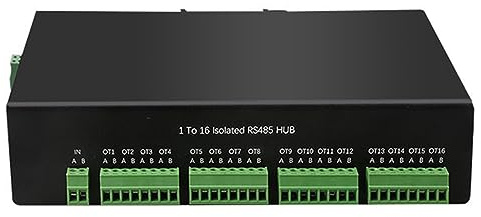 16 puertos 485 Hub 1 RS485 Splitter Estación de acoplamiento de grado industrial aislado Oípticamente Hub Way Conmmunication Rs485 Hub Rj45 8 puertos 485 Hub 8 canales Rs485 Divisor 485 Sharer