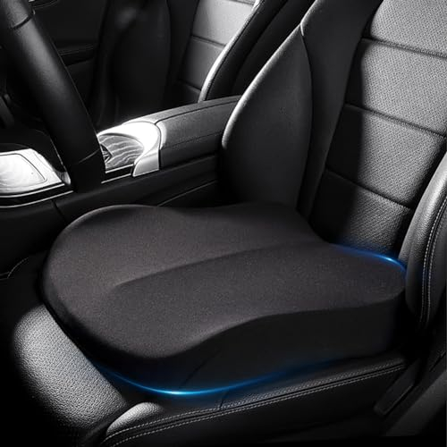 KAYBTNT Coussin Voiture Conducteur, Coussin Orthopédique Siege Rehausseur Voiture Adulte, Portable Coussin de Auto Memoire de Forme, Coussin Coccyx Ergonomique pour Chaise, Bureau, Fauteuil,Noir