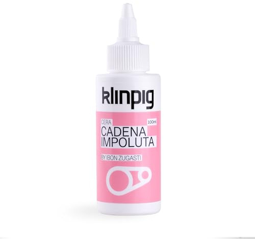 KLINPIG - Cera Cadena Impoluta x Ibon Zugasti 100 ml, Cera Lubricante para Cadena de Bicicleta, Gran Duración y Minimiza la Fricción, Impermeable (1)