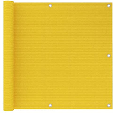ShCuShan Balkon-Sichtschutz Terrassen Sichtschutz Blackout Shade Terassensichtschutz Sichtschutz Garten Gelb 90x500 cm HDPE