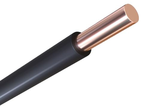 WITTKOWARE H07V-U Elektro Schaltdraht starr (PVC Einzeladerleitung), Kupfer, 2,5mm², Kabellänge 100m, Farbe Isolierung schwarz