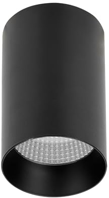 Maxxima 3 in. LED Cylinder Downlight, Recessed Ceiling Spot Light, 900 Lumens, 5 CCT Selectable 2700K/3000K/3500K/4000K/5000K, Dimmable, Black, 90 CRI, IC Rated, Canless, J-Box Included