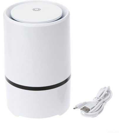 Purificadores de aire para el hogar, eliminación eficiente de polvo, limpiador de aire portátil, ambientador ABS para el hogar, dormitorio, cocina y oficina, 12 x 12 x 19 cm