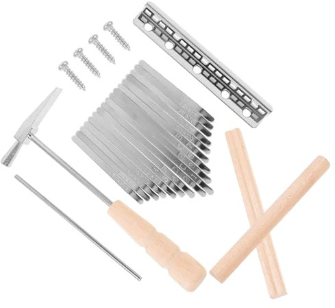ifundom 1satz Kalimba Zubehörset Ersatzteile Für Daumenpiano Mit Tasten Stimmhammer Und Schrauben Für Musikliebhaber Und Bastelfreunde