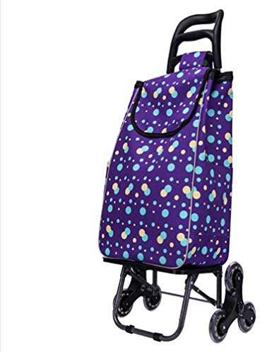 YXLUJYY Folding Shopping Cart,Stair Climbing Cart Holds Up to 110 lbs,Light Weight Trolley with Rolling 6 Wheel Bold for Laundry,Grocery,Camping and Sport Events