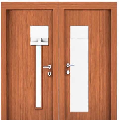 Classroom Door Window Curtains 2 Panels No Drill Blackout Privacy Blinds | No Drilling, Stick on, Self Adhesive, Easy Install, No Screw, No Tools, Door Window Cover for Patio French Front Back Doors