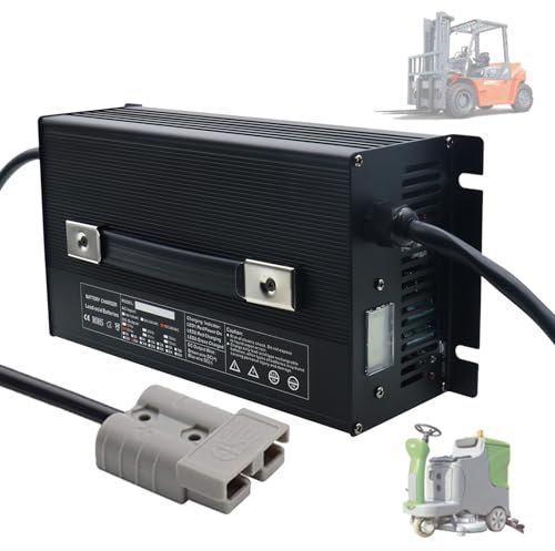 HYDTGZ 48 V 25 A Gabelstapler Batterieladegerät mit 50 A /120 A /175 A /350 A Anderson Stecker Erhaltungsladegerät mit LCD Display Zum Laden von Blei Säure Batterien,B,50A