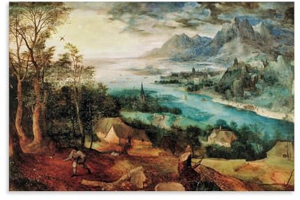 LJPENART Poster décoratif sur toile Pieter Bruegel The Elde (parabole du semeur) 60 x 90 cm