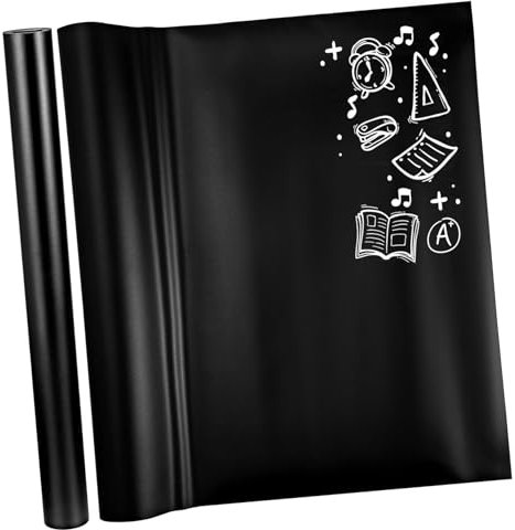 Pegatina Pvc Negra de Pizarra Autoadhesiva, 2 Piezas para Escuela y Empresa