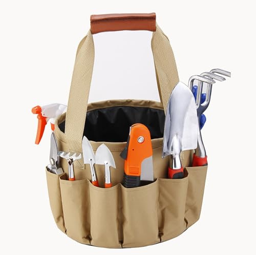Sac à outils de jardinage, sac en toile, ensemble combiné, pelle en aluminium, ciseaux de jardin, seau, sac en tissu A,Aluminum Alloy