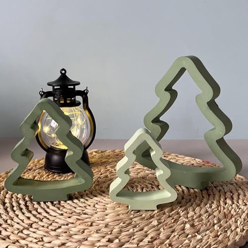 Silikonformen Gießformen Weihnachten Silikonform Weihnachtsbaum (A) | 3 Stück Silikonform Tannenbaum Gips zum Gießen Gießformen Silikon Weihnachten Baum Silikonformen Weihnachten für Gips