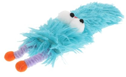 Kisangel Peluche Chat Chatouilleur de Chatnip Forme de Chenille Doux Coussin Rembourré pour Intérieur et Durable