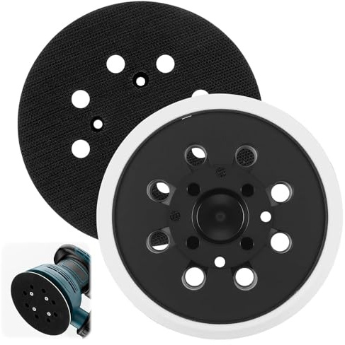 2 Piatti Abrasivi Professionali Da 125 mm, Con Gancio E Loop a 8 Fori, Tampone per Levigatrice Orbitale Bosch Compatibile Con Bosch Pex 300 Ae E Pex 400 Ae Smerigliatrice Eccentrica 12.000 Rpm